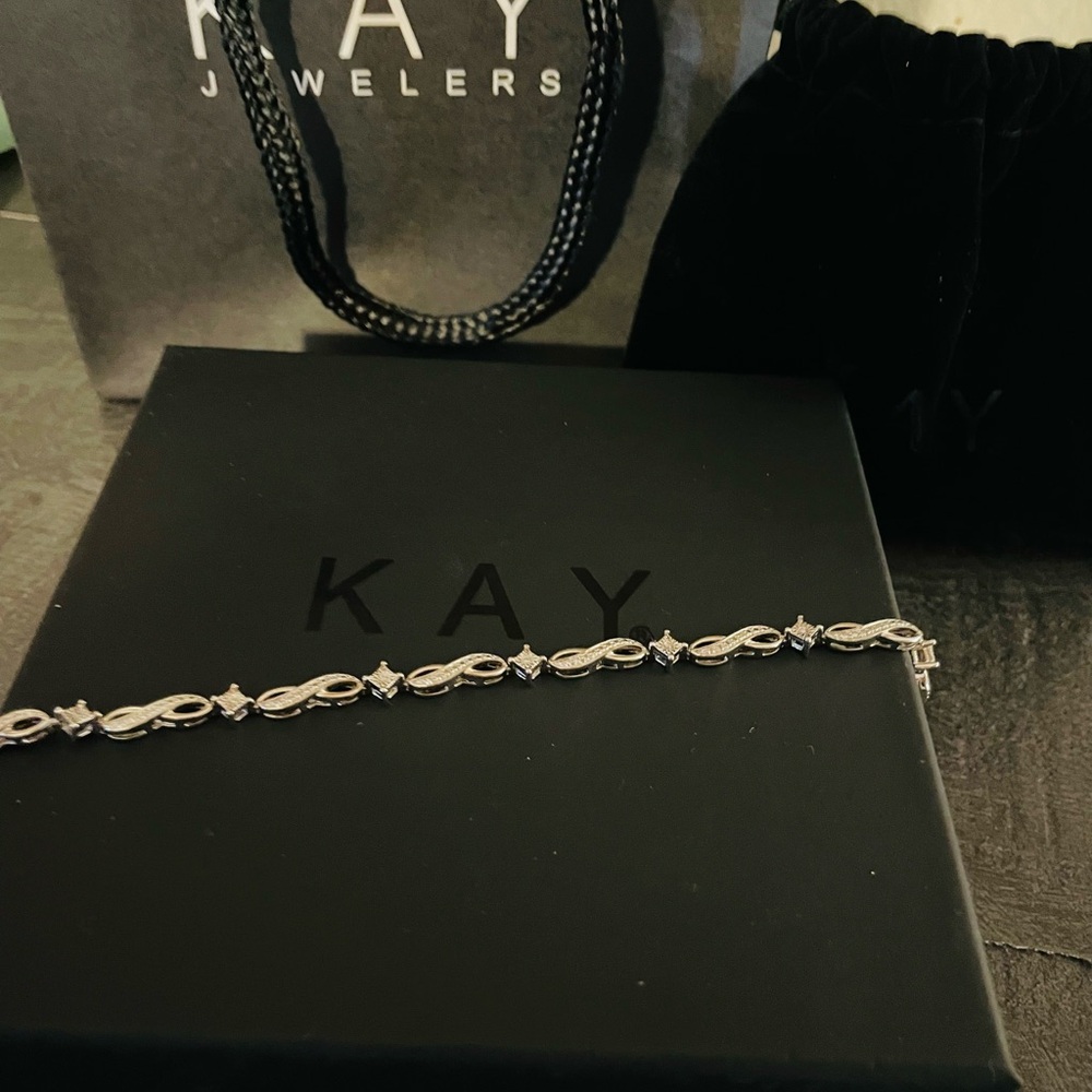 Kay Jewelers Silver diamond Bracelet